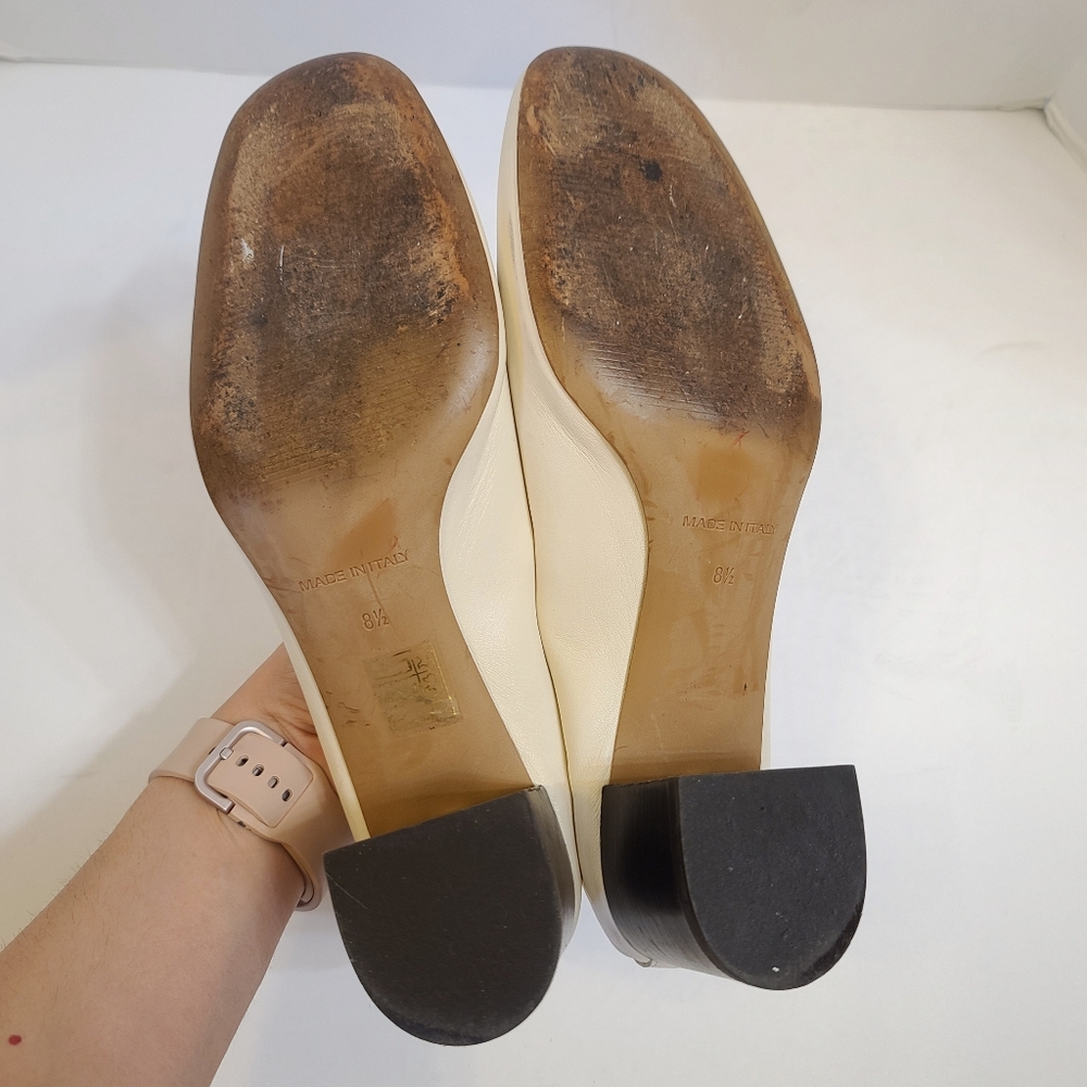 Everlane Off-White Leather Block Heel Pumps - Picture 15 of 16